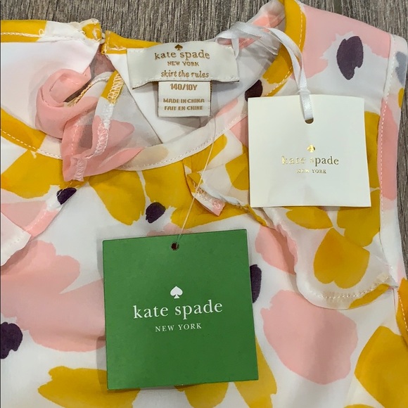 NWT Kate Spade Daub Floral Ruffle Dress - Picture 4 of 8